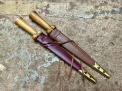 15thC Working/Fighting Bollock Dagger -Tod Cutler Shop 15thCWorking FightingBollockDagger redandbrownsheathedknives