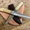 Bowie Knife With Coffin Shaped Bone Handle 2 Bowie Knife With Coffin Shaped Bone Handle -Tod Cutler Shop BonehandledBowie 3