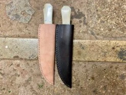 Bowie Knife With Coffin Shaped Bone Handle 17 Bowie Knife With Coffin Shaped Bone Handle -Tod Cutler Shop BonehandledBowie 4
