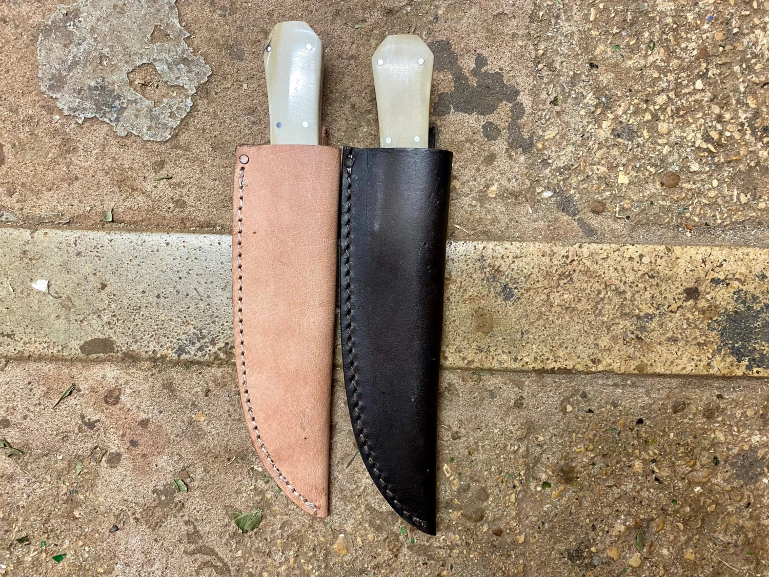 Bowie Knife With Coffin Shaped Bone Handle 6 Bowie Knife With Coffin Shaped Bone Handle - Image 4