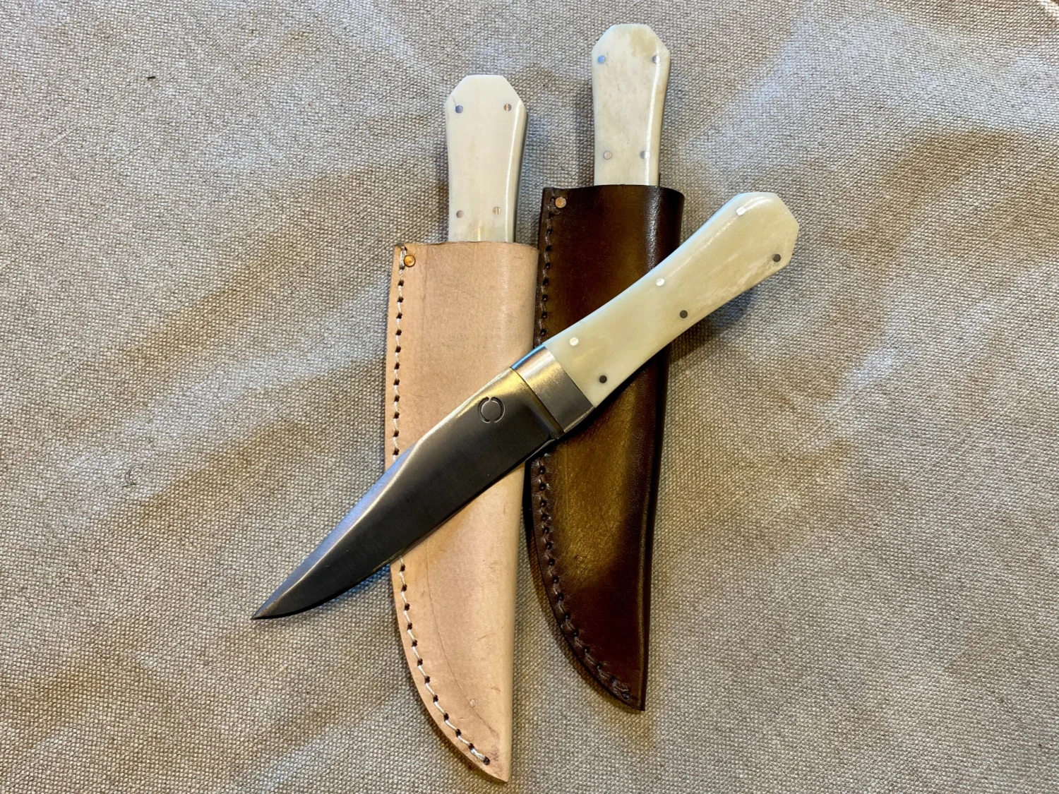 Bowie Knife With Coffin Shaped Bone Handle 11 Bowie Knife With Coffin Shaped Bone Handle - Image 9