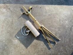 Needlecase And Folding Pricket Brass Candlestick BUNDLE