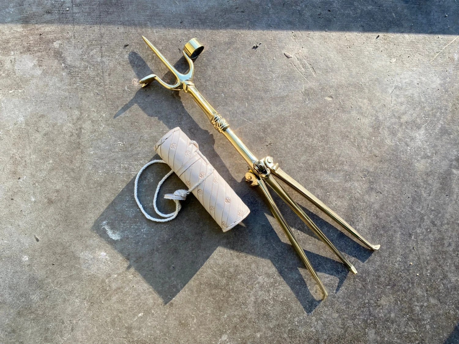 Needlecase And Folding Pricket Brass Candlestick BUNDLE 3 Needlecase And Folding Pricket Brass Candlestick BUNDLE