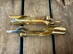 Bundle Of Two 13-16thC Folding Brass Candlesticks -Tod Cutler Shop FoldingBrassCandlestick foldedandsidebyside
