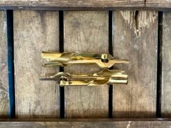 Bundle Of Two 13-16thC Folding Brass Candlesticks -Tod Cutler Shop FoldingBrassCandlestick foldedandsidebysidezoomedout