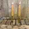 Bundle Of Two 13-16thC Folding Brass Candlesticks 2 Bundle Of Two 13-16thC Folding Brass Candlesticks -Tod Cutler Shop FoldingBrassCandlestick litandstandinginwoodHERO
