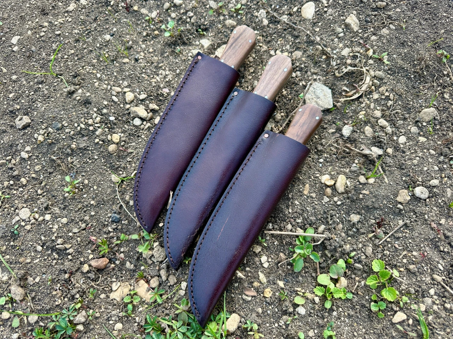 Bowie Knife With Coffin Shaped Walnut Handle 5 Bowie Knife With Coffin Shaped Walnut Handle - Image 3