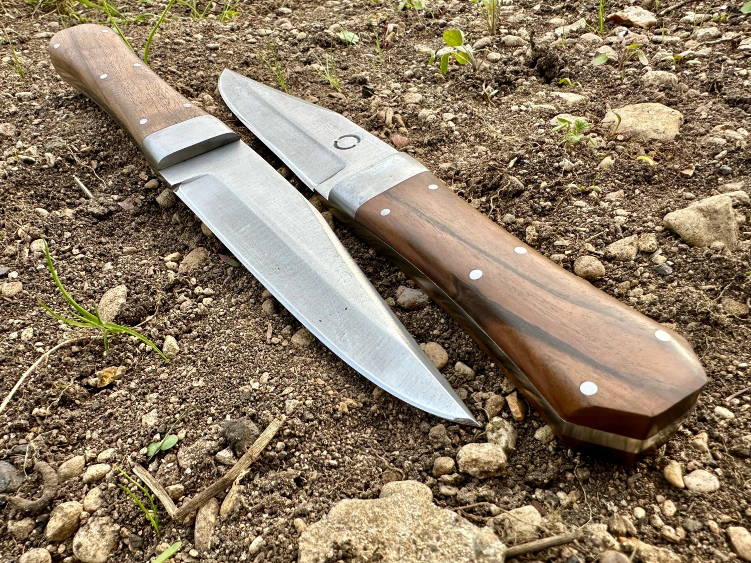Bowie Knife With Coffin Shaped Walnut Handle 4 Bowie Knife With Coffin Shaped Walnut Handle - Image 2
