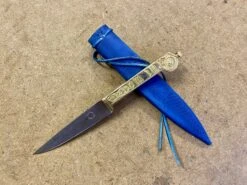 Medieval Brass Handled Eating Knife 13th-16thC 'Be Merie' 'Domine'. 26 Medieval Brass Handled Eating Knife 13th-16thC 'Be Merie' 'Domine'. -Tod Cutler Shop IMG 7510