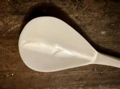 Scallop Shell Finial Bone Spoon 8 Scallop Shell Finial Bone Spoon -Tod Cutler Shop IMG 7658