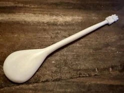 Scallop Shell Finial Bone Spoon 9 Scallop Shell Finial Bone Spoon -Tod Cutler Shop IMG 7659
