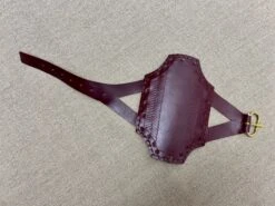 Medieval Leather Archery Bracer (rectangular) 15thC -Tod Cutler Shop Rectanglebracerred