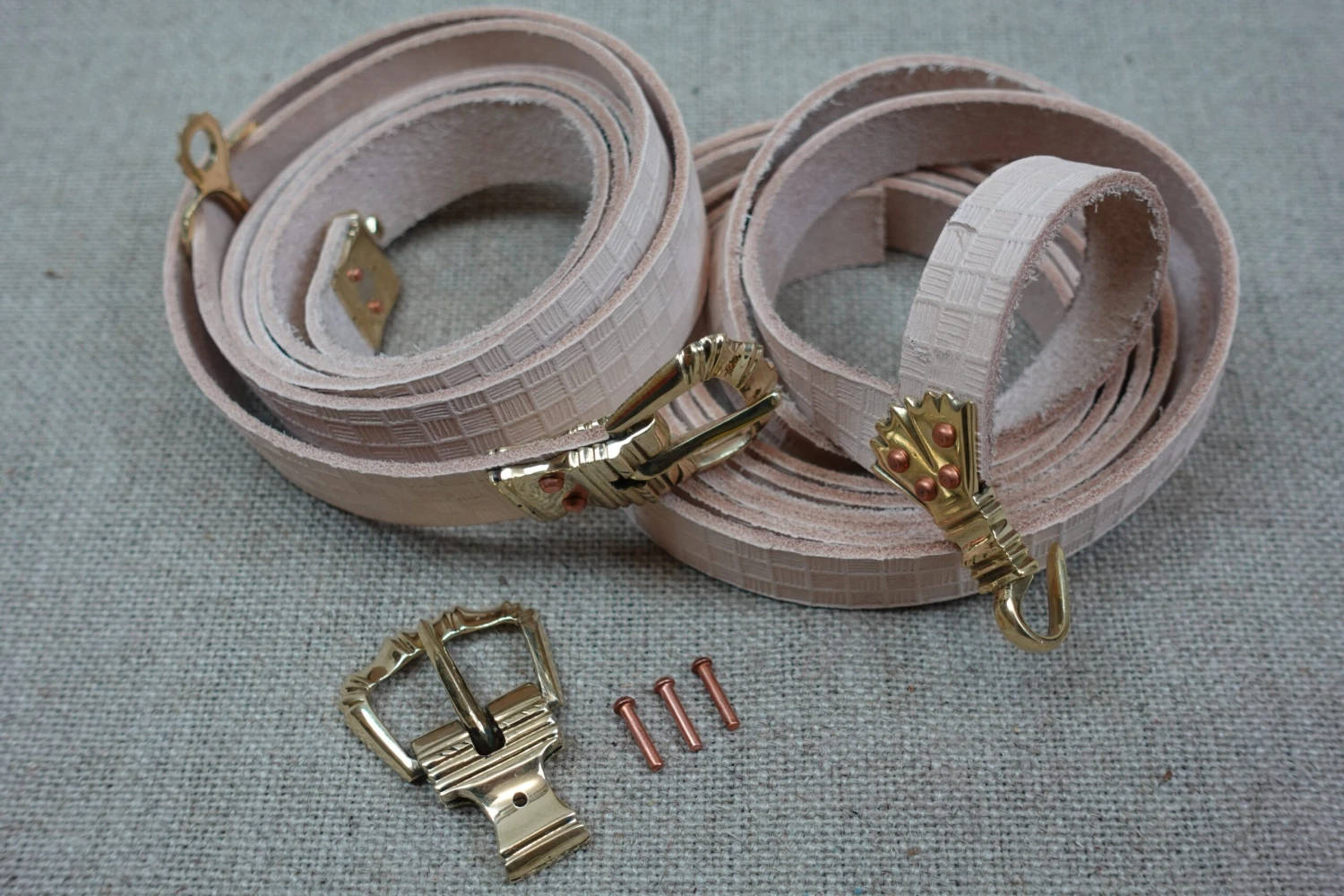 Longsword Belt Set 1 Brass Mounted TC52 3 Longsword Belt Set 1 Brass Mounted TC52