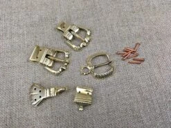 Longsword Belt Set 1 In Brass And Unmounted