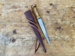 Whittle Tang Dagger -Tod Cutler Shop TC104brownanddagger