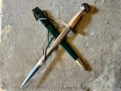 14th Century Long Quillon Dagger 25 14th Century Long Quillon Dagger -Tod Cutler Shop TC10714thCLongQuillonwithgreenscab