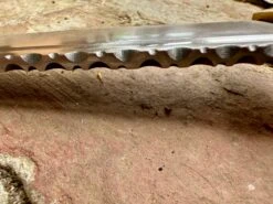 18thC Short Brass And Wood Dirk -Tod Cutler Shop TC118brassandwoodshortdirk closeupoffilework