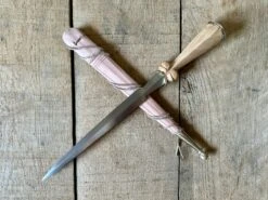 Late 15thC Rothenburg Bollock Dagger 19 Late 15thC Rothenburg Bollock Dagger -Tod Cutler Shop TC120SimpleRothenburgDagger withnatscab