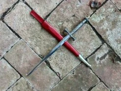 17thC Stibbert Stiletto Dagger 23 17thC Stibbert Stiletto Dagger -Tod Cutler Shop TC122Pineapple withredscabbard