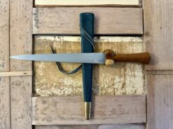 Medieval Low Status Bollock Dagger 14thC - 15thC 19 Medieval Low Status Bollock Dagger 14thC - 15thC -Tod Cutler Shop TC3lowstatusbollockdagger withgrnscabbard