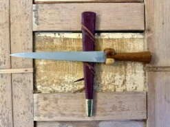 Medieval Low Status Bollock Dagger 14thC - 15thC 21 Medieval Low Status Bollock Dagger 14thC - 15thC -Tod Cutler Shop TC3lowstatusbollockdagger withredscabbard