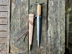 Antennae Medieval Quillon Dagger -Tod Cutler Shop TC69withnatscab