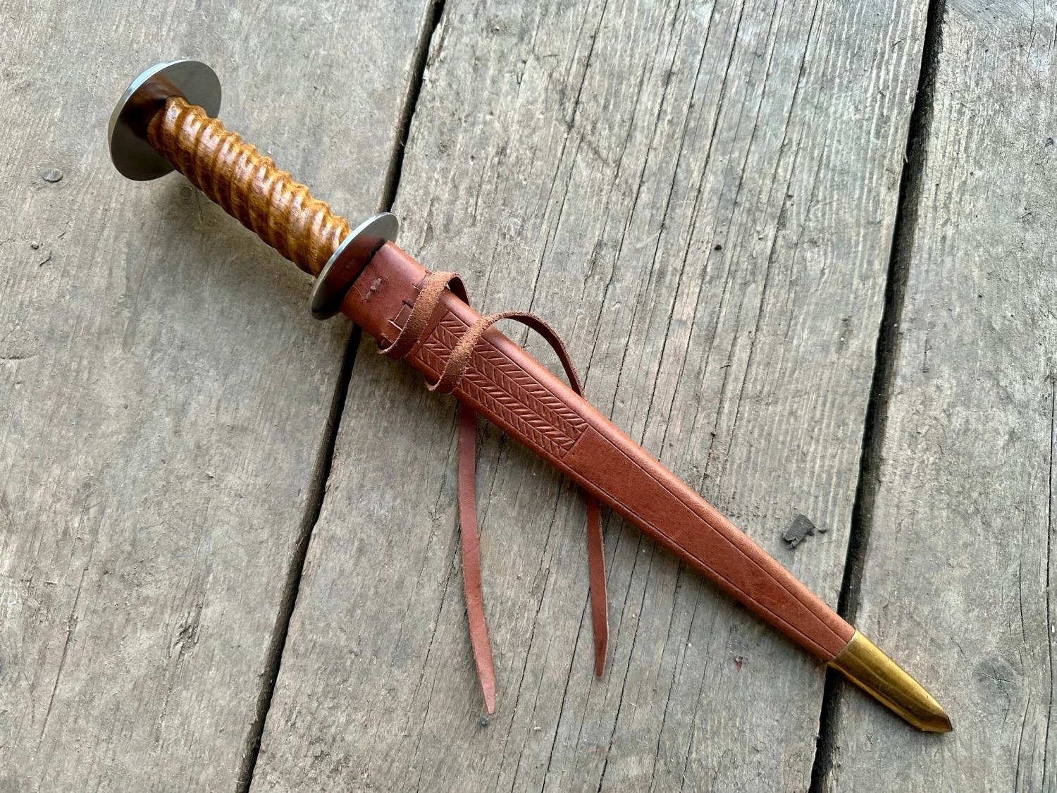 14thC Medieval English Knights Rondel Dagger 12 14thC Medieval English Knights Rondel Dagger - Image 10