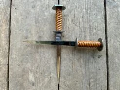 14thC Medieval English Knights Rondel Dagger 17 14thC Medieval English Knights Rondel Dagger -Tod Cutler Shop TC89Knight sRondel twoknivescrossed