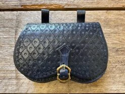 Small Bollock Pouch With Gusset 14-16thC 15 Small Bollock Pouch With Gusset 14-16thC -Tod Cutler Shop TCL17smallleatherpouch inblue