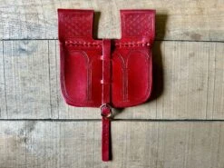 14th/15thC Incised Leather Belt Pouch -Tod Cutler Shop TCL214th 15thCIncisedLeatherBeltPouch Red