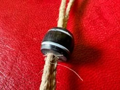 Soft Drawstring Belt Pouch 13-16thC -Tod Cutler Shop TCL3Softdrawstringbelt closeupofbead