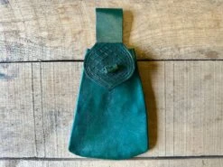 Soft Drawstring Belt Pouch 13-16thC -Tod Cutler Shop TCL3Softdrawstringbelt green