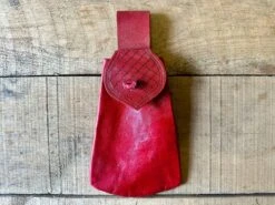 Soft Drawstring Belt Pouch 13-16thC -Tod Cutler Shop TCL3Softdrawstringbelt red