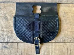 13th-15thC Rounded Belt Pouch 19 13th-15thC Rounded Belt Pouch -Tod Cutler Shop TCL613 15thCRoundedbeltpouch black