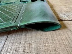 13th-15thC Rounded Belt Pouch 17 13th-15thC Rounded Belt Pouch -Tod Cutler Shop TCL613 15thCRoundedbeltpouch closeupofbeltloops