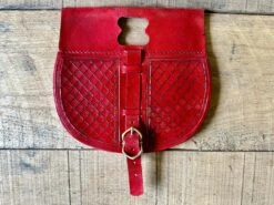 13th-15thC Rounded Belt Pouch 23 13th-15thC Rounded Belt Pouch -Tod Cutler Shop TCL613 15thCRoundedbeltpouch red
