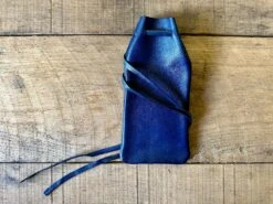 Leather Drawstring Pouch 13 Leather Drawstring Pouch -Tod Cutler Shop TCL7LeatherDrawstringPouch DARKBLUE