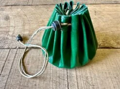 Drawstring Coin Purse 12-17thC 21 Drawstring Coin Purse 12-17thC -Tod Cutler Shop TCL8DrawstringCoinPurse12 17thC green