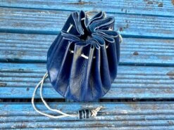 Drawstring Coin Purse 12-17thC 23 Drawstring Coin Purse 12-17thC -Tod Cutler Shop TCL8blue 2