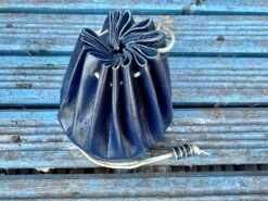 Drawstring Coin Purse 12-17thC 24 Drawstring Coin Purse 12-17thC -Tod Cutler Shop TCL8blue 3