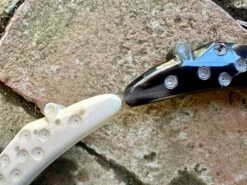 14thC-15thC Zoomorphic Folding Knife In Horn Or Bone -Tod Cutler Shop TCP12514thCZoomorphicFoldingKnife bothkissing