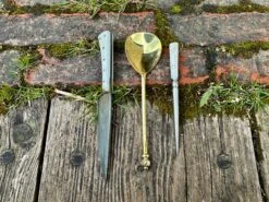 15thC Three Piece Eating Set In Bone Or Horn 20 15thC Three Piece Eating Set In Bone Or Horn -Tod Cutler Shop TCP12615thCMedievalSmall3pcEatingSet boneHERO