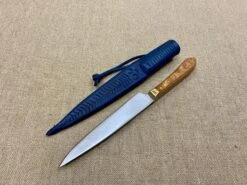 Wood Handled 14thC - 15thC Medieval Eating Knife 30 Wood Handled 14thC - 15thC Medieval Eating Knife -Tod Cutler Shop TCP6blue