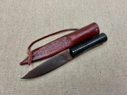 Early Medieval Ribbed Horn Eating Knife 12thC/14thC -Tod Cutler Shop TCP7red