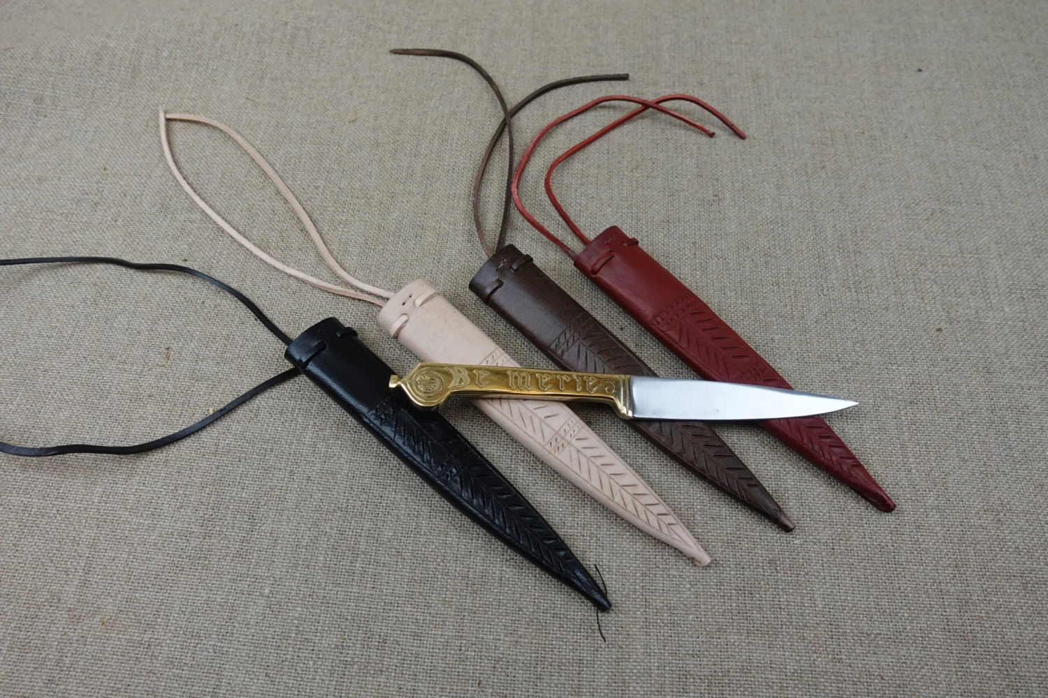 Medieval Brass Handled Eating Knife 13th-16thC 'Be Merie' 'Domine'. 10 Medieval Brass Handled Eating Knife 13th-16thC 'Be Merie' 'Domine'. - Image 8