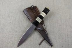 Horn And Bone Layered Medieval Eating Knife 14th To Early 16thC 13 Horn And Bone Layered Medieval Eating Knife 14th To Early 16thC -Tod Cutler Shop TCP94B