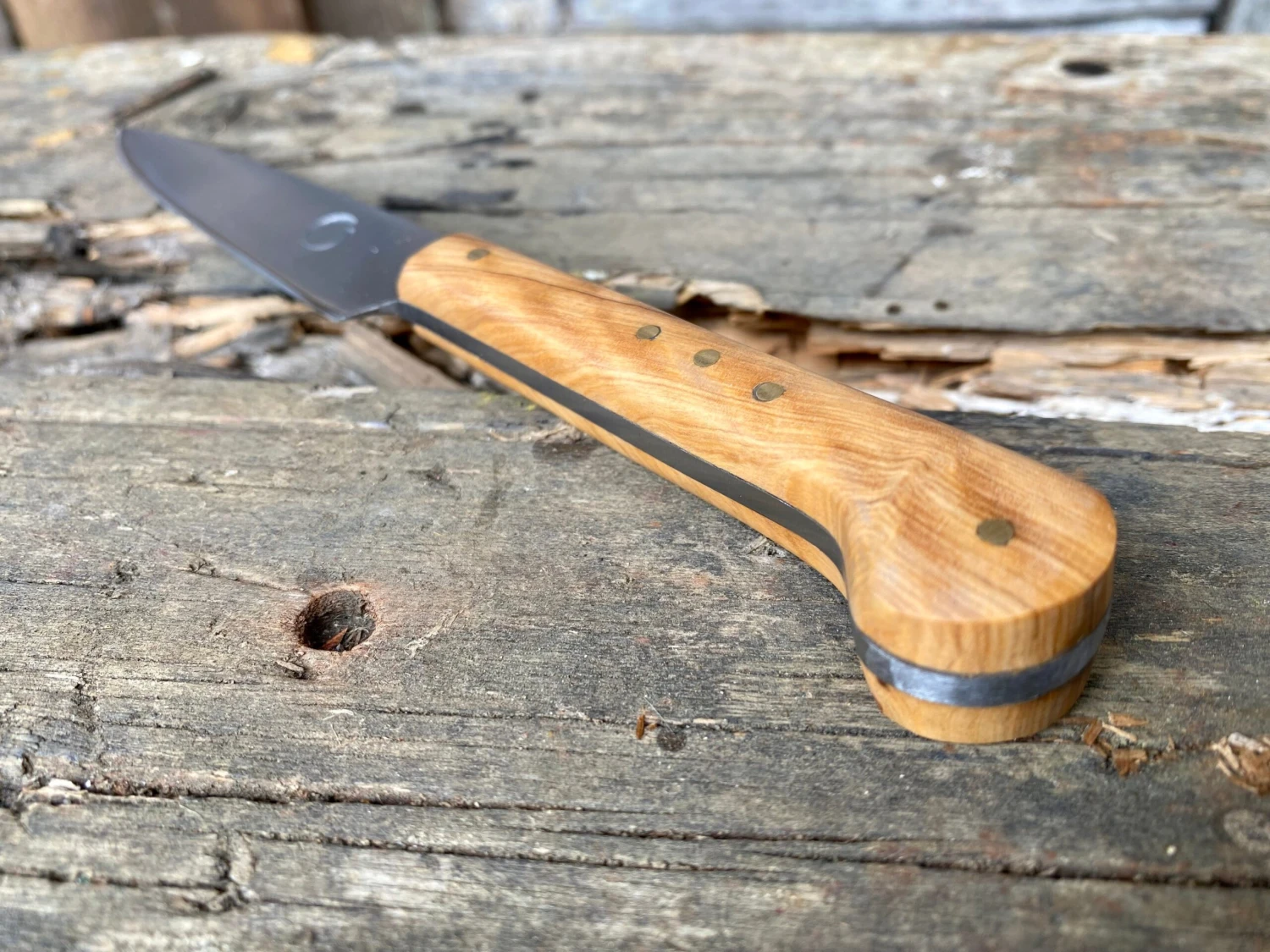 Low Status Medieval Eating Knife Wood Handle 13th-15thC 4 Low Status Medieval Eating Knife Wood Handle 13th-15thC - Image 2