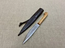 Low Status Medieval Eating Knife Wood Handle 13th-15thC 28 Low Status Medieval Eating Knife Wood Handle 13th-15thC -Tod Cutler Shop TCP9brown