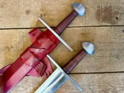 Viking Norman Brazil Nut Sword 21 Viking Norman Brazil Nut Sword -Tod Cutler Shop TCS17Brazilnutsword hilts onein oneoutofscabbard