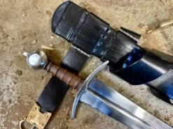 Medieval Arming Sword Type XIV 1270-1350 21 Medieval Arming Sword Type XIV 1270-1350 -Tod Cutler Shop TCS1G2 withblkscabbard